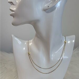 Vintage Slide Necklace Double Strand or single you choose Gold Tone